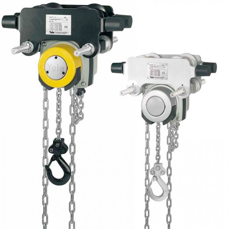 Yalelift IT Hand chain hoist with integrated push or geared type trolley