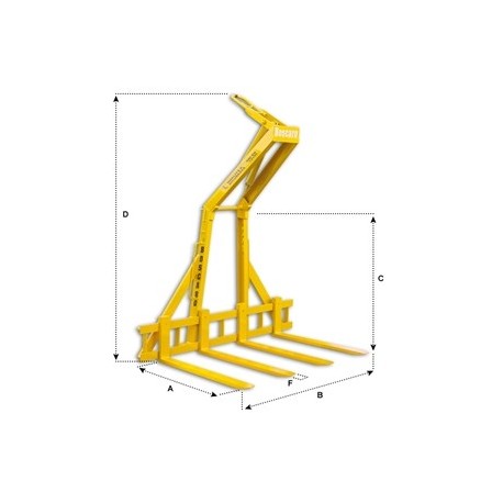 ITA-4D Pallet fork with 4 pins BOSCARO