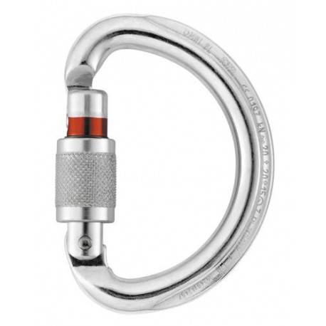 M37 SL / OMNI SCREW-LOCK Semi-circle carabiner for closing a harness PETZL