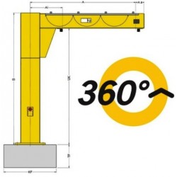 YALE PFM Floor-mounted jib crane