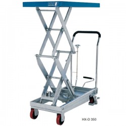 HX-D Scissor elevating platform, mobile with double scissor PFAFF silberblau